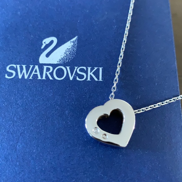 Swarovski Silver Open Heart Necklace - Picture 3 of 4